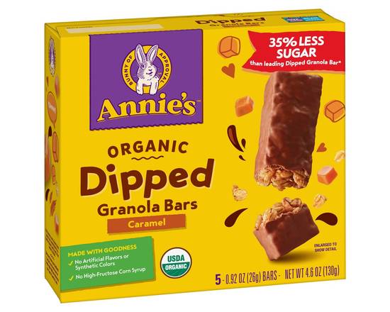 Annie's · Organic Caramel Dipped Granola Bars (5 x 0.92 oz)
