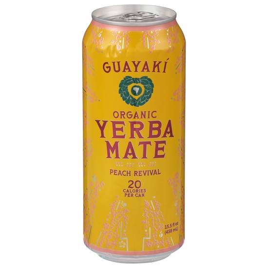 Guayaki Organic Verba Mate Energy Drink (peach revival)(15.5 fl oz)