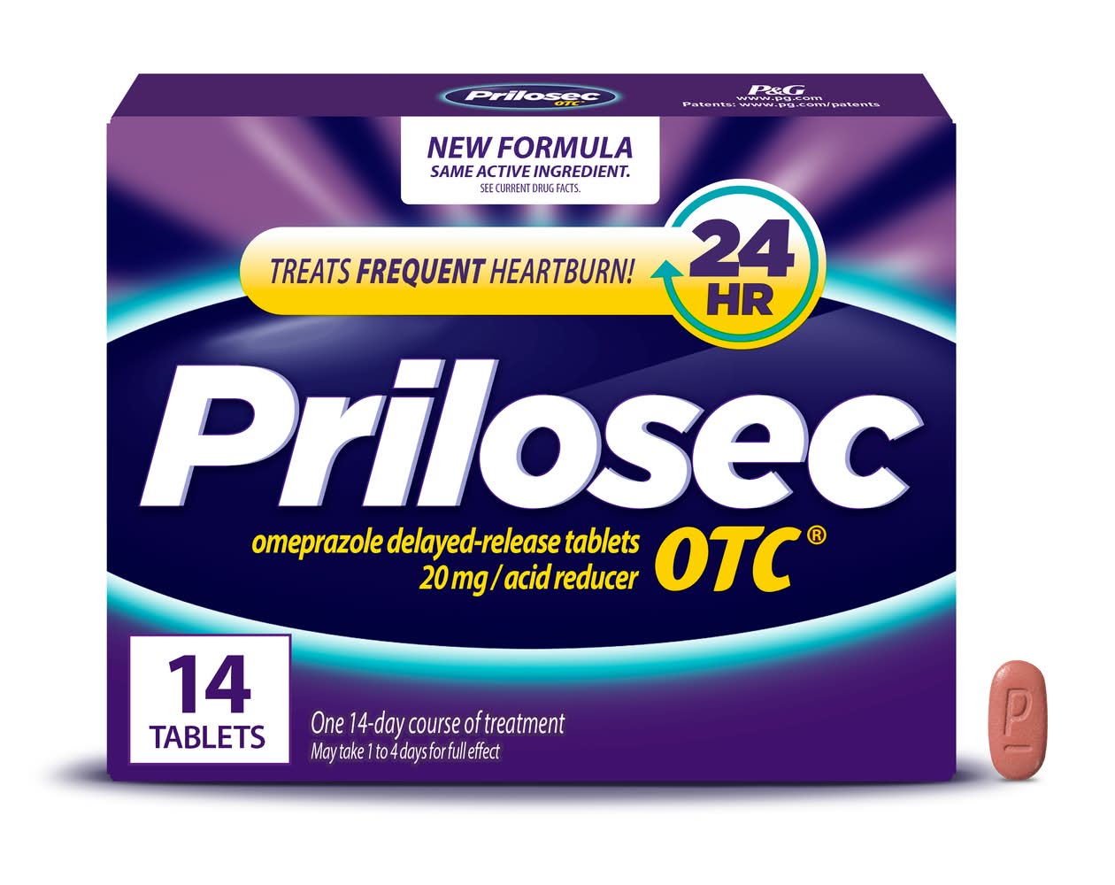 Prilosec OTC Omeprazole Delayed-Release Acid Reducer Tablets 20 mg (14 ct)