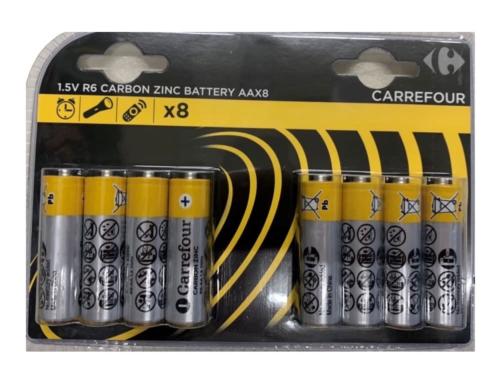 家樂福碳鋅3號(AA)電池-8入 <1Card卡 x 1 x 1CARD卡>
