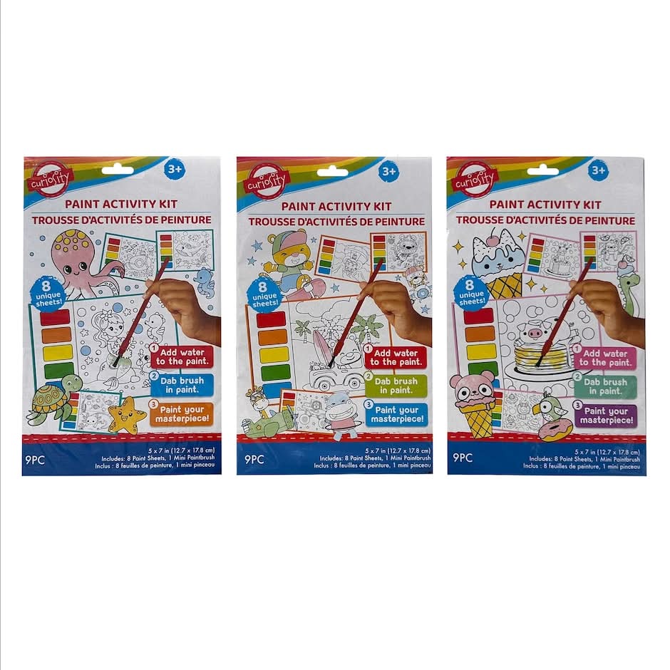 Curiosity Paint Activity Set, Assorted Styles, 9-pc Pack.