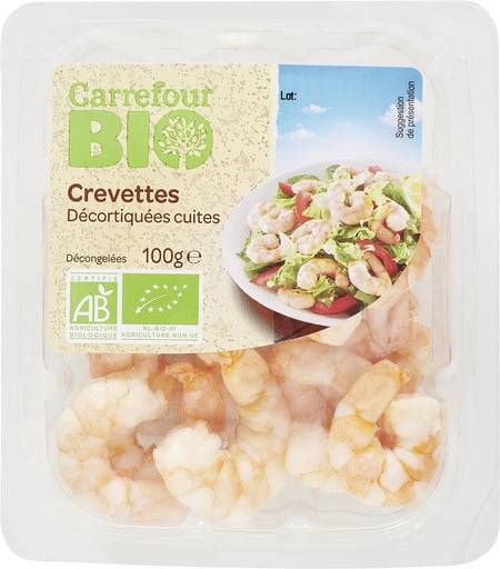 Carrefour Bio - Crevettes décortiquées cuites