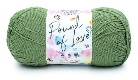 Lion Brand Pound Of Love Yarn, Olive