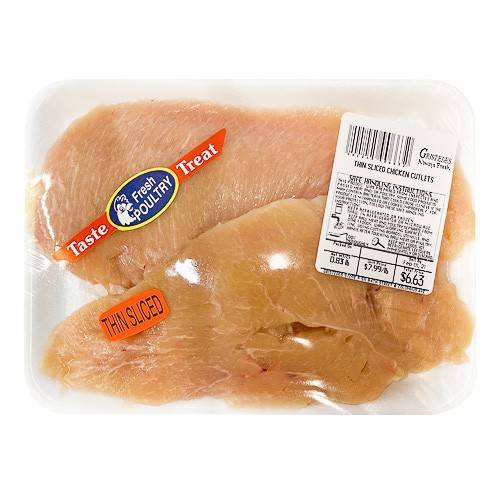 Thin Sliced Chicken Cutlets (approx 1 lb)