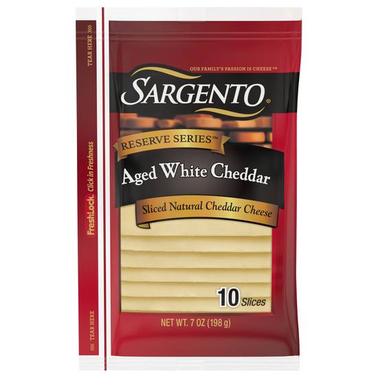 Sargento Reserve Series Aged White Cheddar Cheese Slices (10 ct)