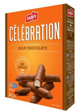 Leclerc Célébration Milk Chocolate Finger Cookies (240 g)