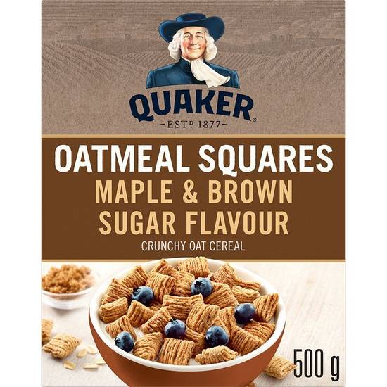 Quaker céréales squares érable - oatmeal squares maple & brown sugar (500 g)