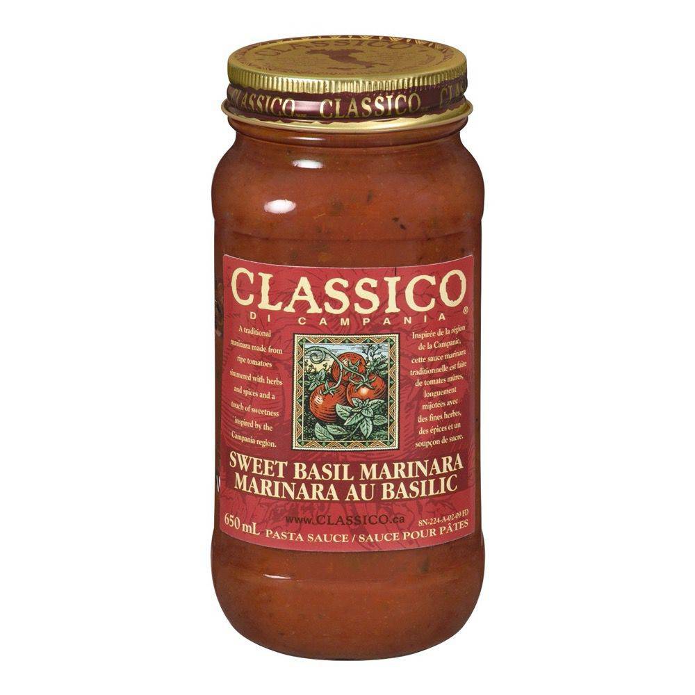 Classico sauce pour pâtes marinara au basilic classico (650 ml) - sweet basil marinara pasta sauce (650 ml)