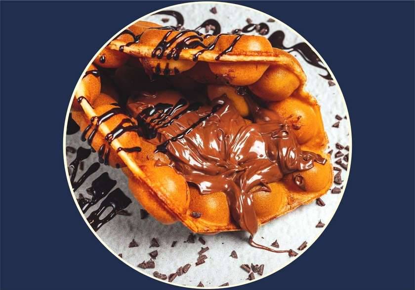 Bubble waffle 😋nutella🍫
