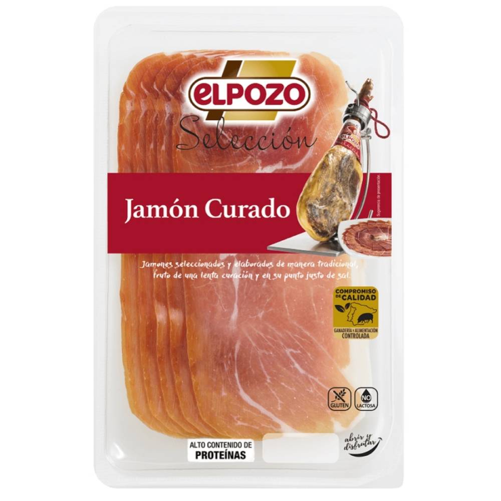 Jamón El Pozo Curado Lonchas 80Gr 1,5€