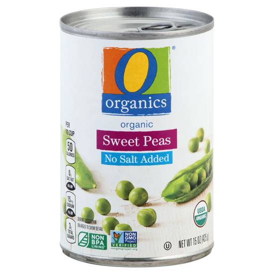 O Organics No Salt Added Sweet Peas (15 oz)