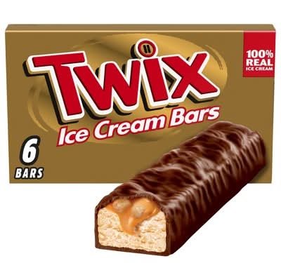 Twix Ice Cream Bars Vanilla Caramel Chocolatey Cookie Dessert Bar - 11.58 fl oz/6ct