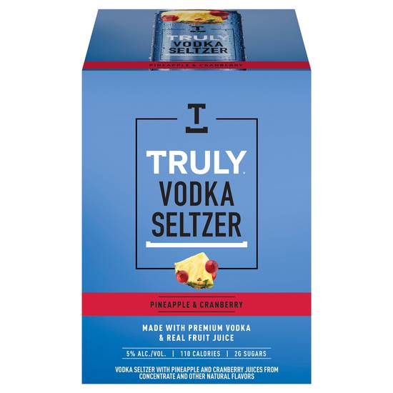 Truly Vodka Soda Pineapple & Cranberry (12oz can)
