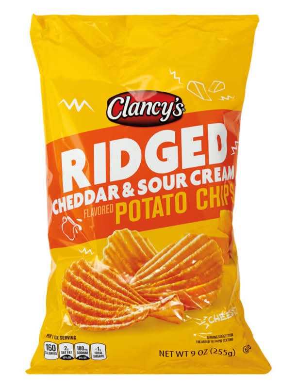 Clancy's Ridged Potato Chips, Cheddar & Sour Cream (9 oz)
