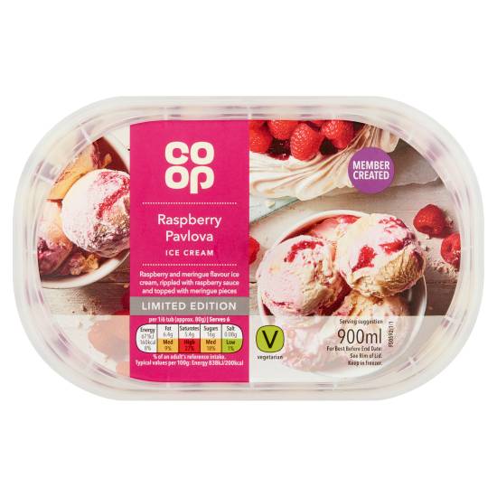 Co-op Limited Edition Raspberry Pavlova Ice Cream (900ml)