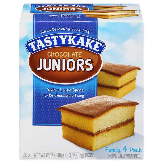 Tastykake Chocolate Juniors Yellow Layer Cakes (4 ct )