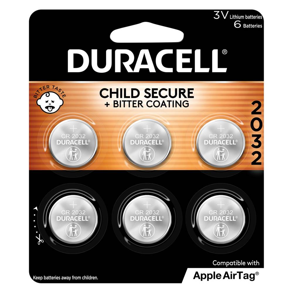 Duracell 2032 3v Lithium Coin Battery (6 ct)