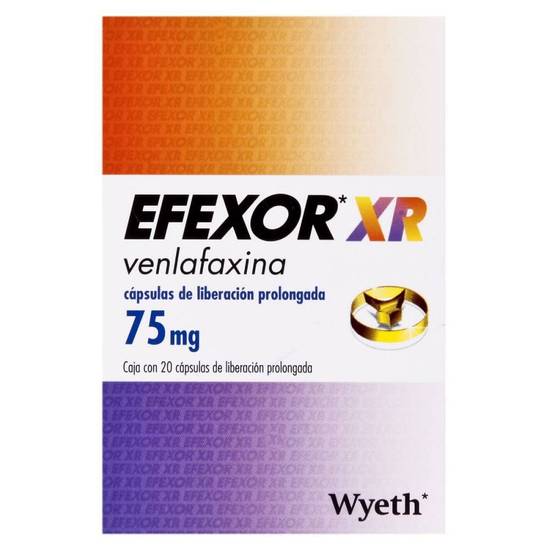 Wyeth efexor-xr cápsulas 75 mg (1 pieza)