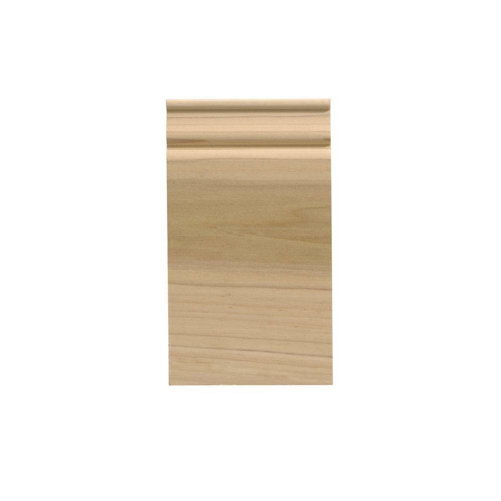 Ornamental Mouldings 3.5-in x 6.5-in White Hardwood Unfinished Wood Plinth | EV742PBWHW