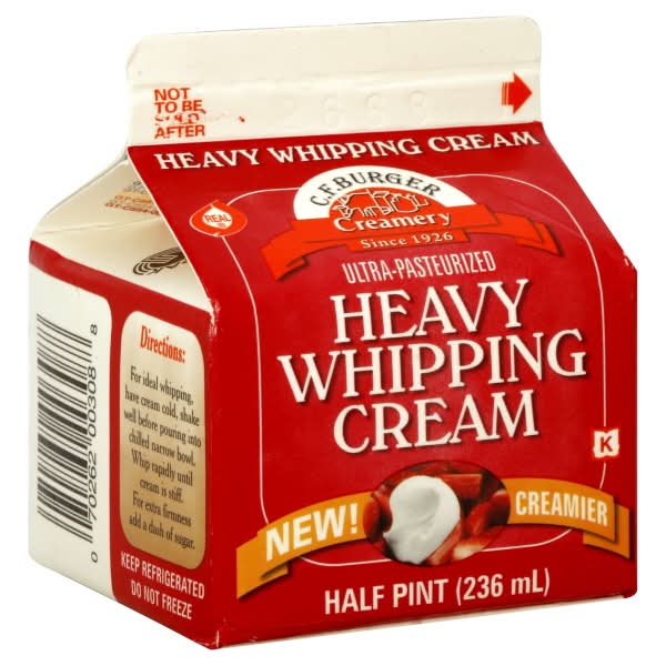 C.F. Burger Creamery Ultra Pasteurized Heavy Whipping Cream (0.5 pint)