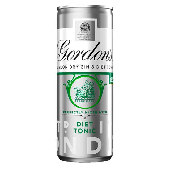 Gordon's Special Dry London Gin and Slimline Tonic (250 ml)