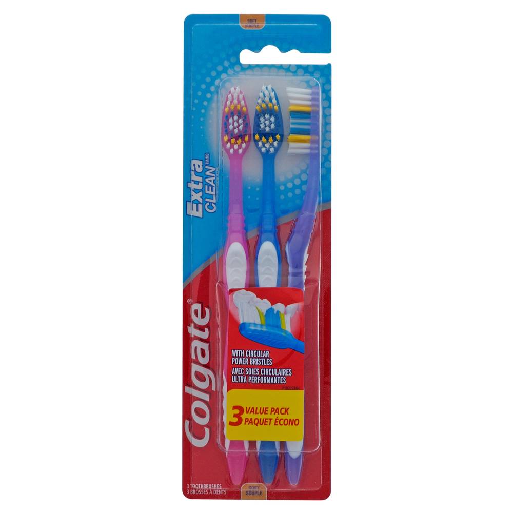 Colgate extra clean brosse à dents soupl