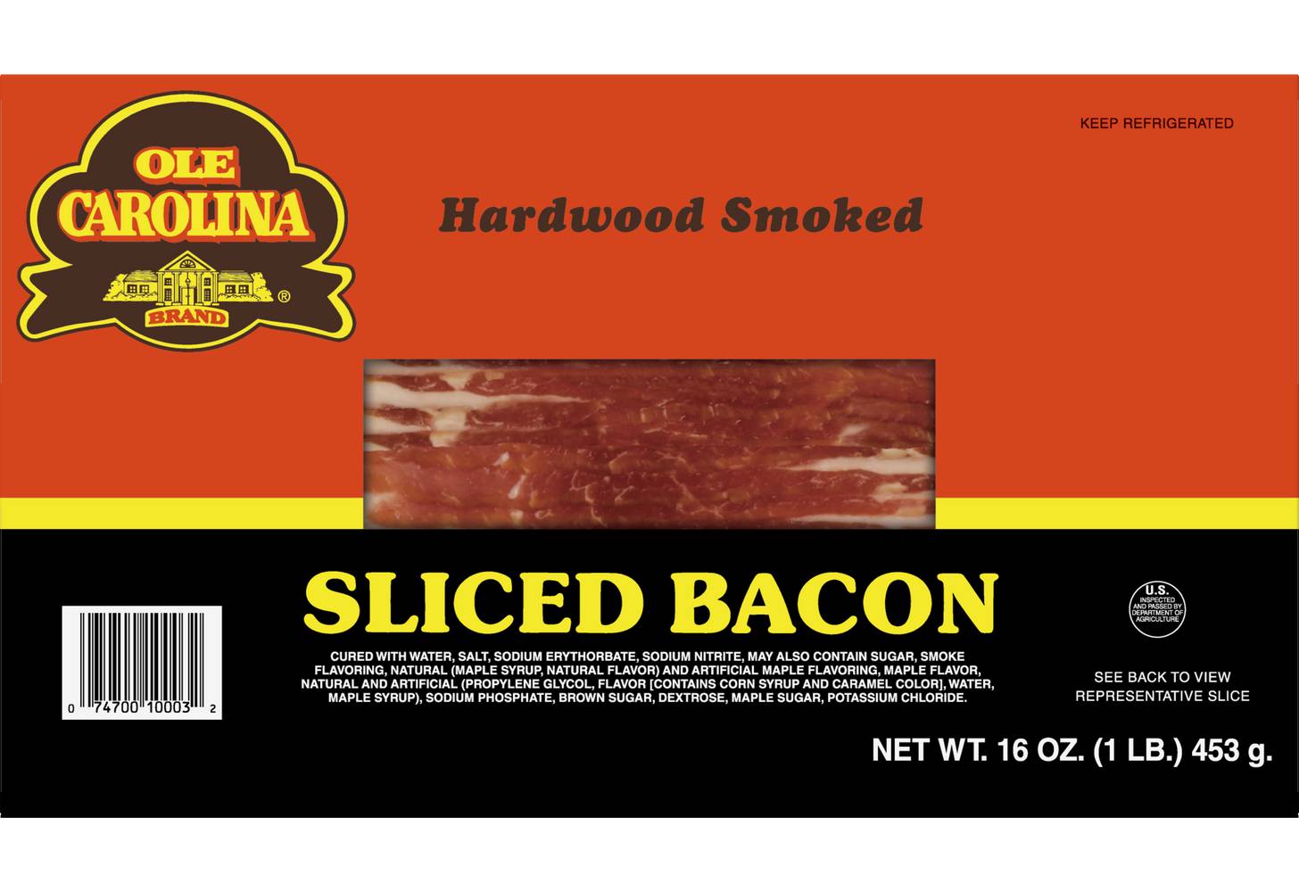 Ole Carolina Hardwood Smoked Sliced Bacon (16 oz)