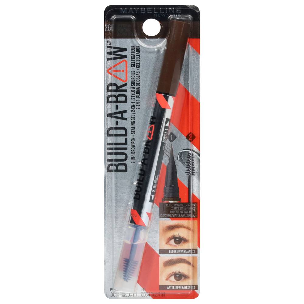 Maybelline Build a Brow Deep 2-in-1 Eyebrow Pen & Sealing Gel (brown)