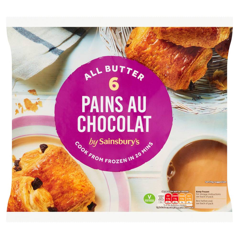 Sainsbury's Frozen Pain Au Chocolat x6 360g