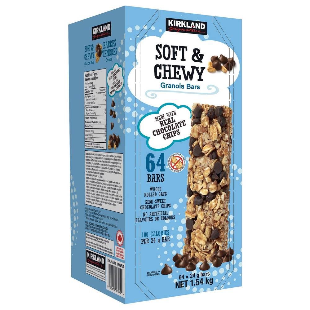 Kirkland Signature Soft & Chewy Granola Bars, 64 × 24 G