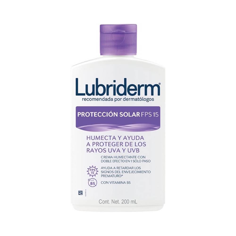 Lubriderm crema corporal protección solar fps 15 (botella 200 ml)