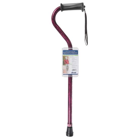 Drive Adjustable Offset Handle Red Cane With Hand Grip (1 ct)