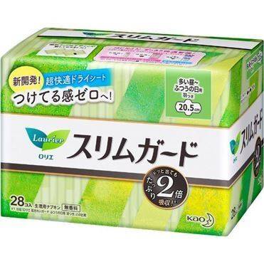 花王 ロリエ スリムガード 多い昼～普通の日用（羽つき 20・5cm）28個4901301254252