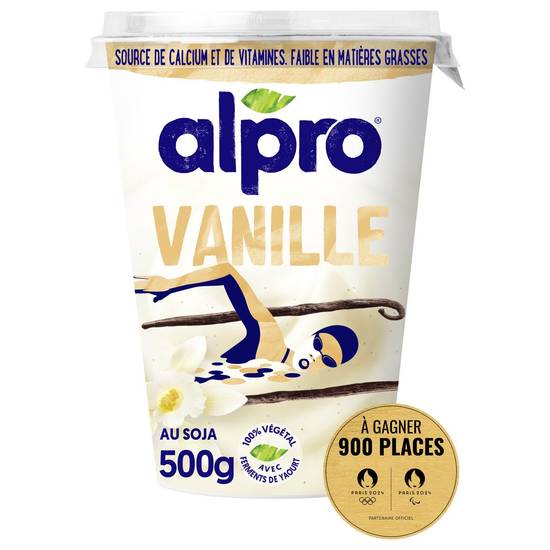 Dessert végétal soja vanille ALPRO - le pot de 500g