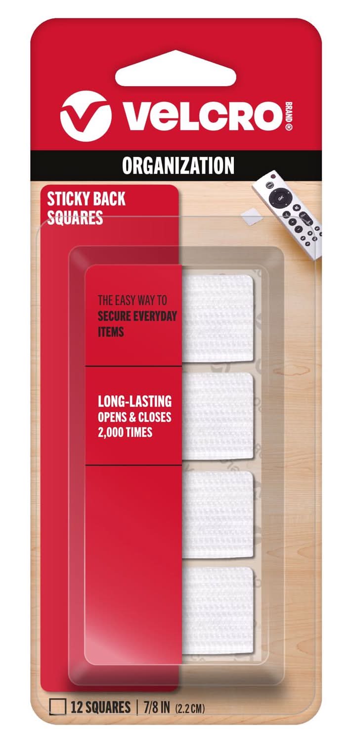 Velcro Brand Sticky Back Small Nylon Hook And Loop Fastener 7/8 In. L 12 Pk