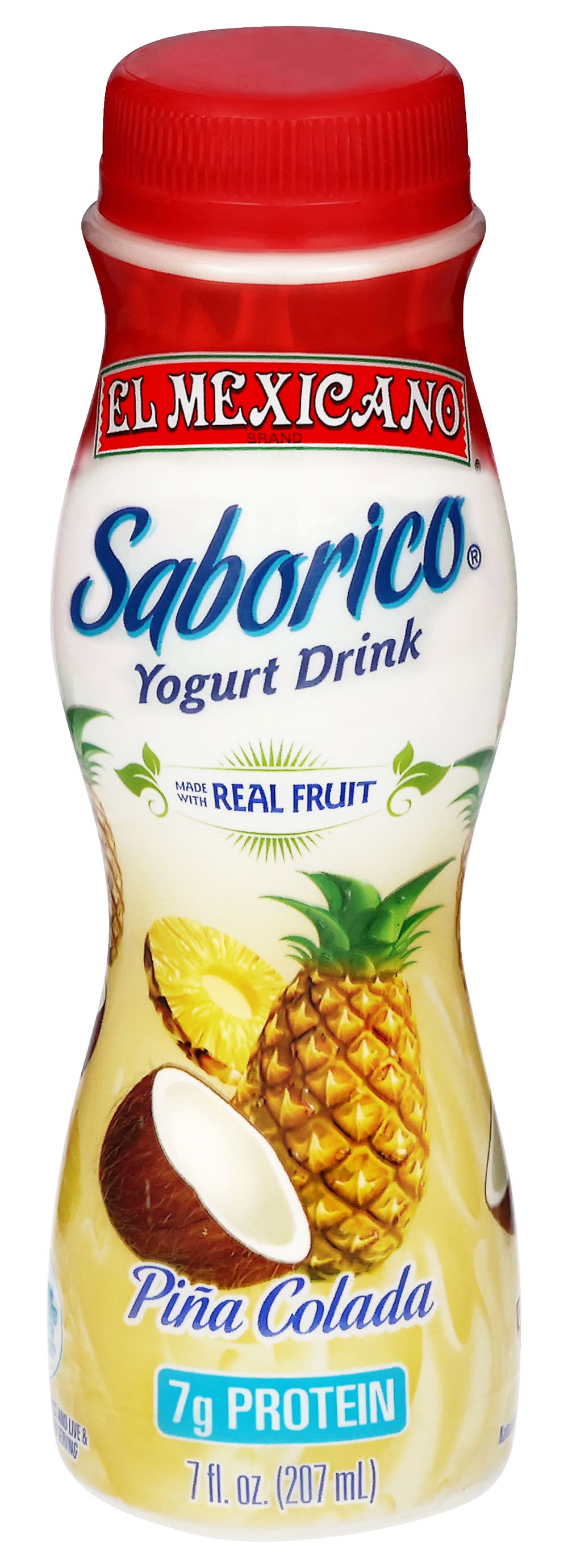 El Mexicano Saborico Drinkable Yogurt, Pina Colada (7 fl oz)