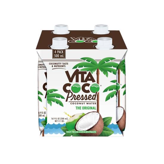 Order Vita Coco Pressed Coconut Water Original (16.9 oz x 4 ct) food online from Rite Aid store, Shawnee on bringmethat.com