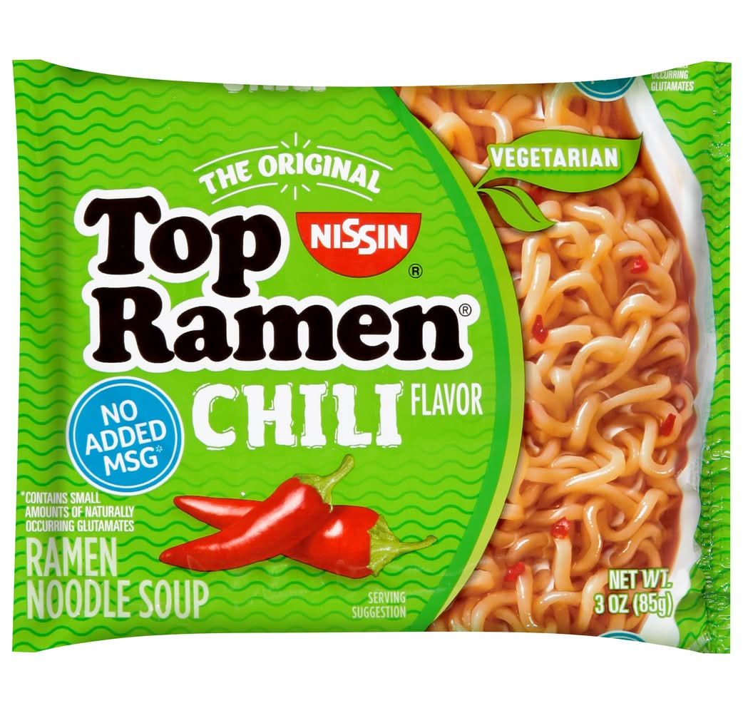 Nissin Top Ramen Ramen Noodle Soup Chili Flavor (3 oz)