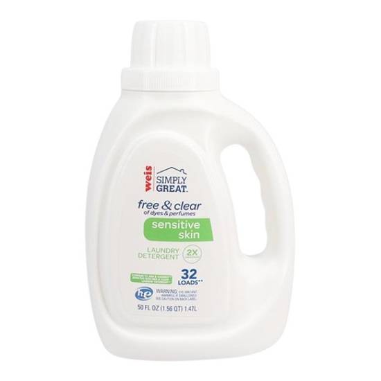 Weis Quality He Liquid Laundry Detergent Free and Clear