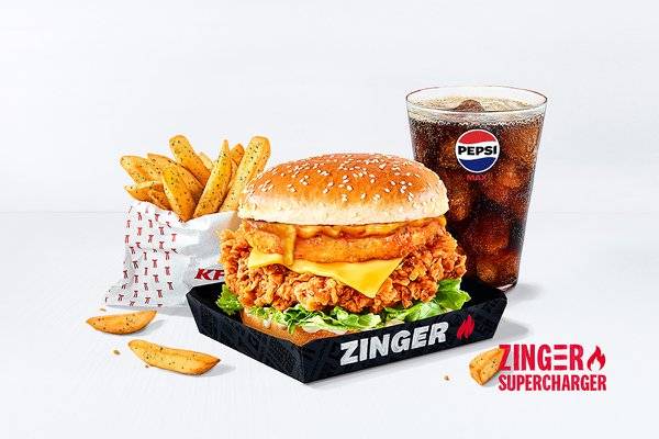 Zinger Supercharger Tower Burger Meal 🔥