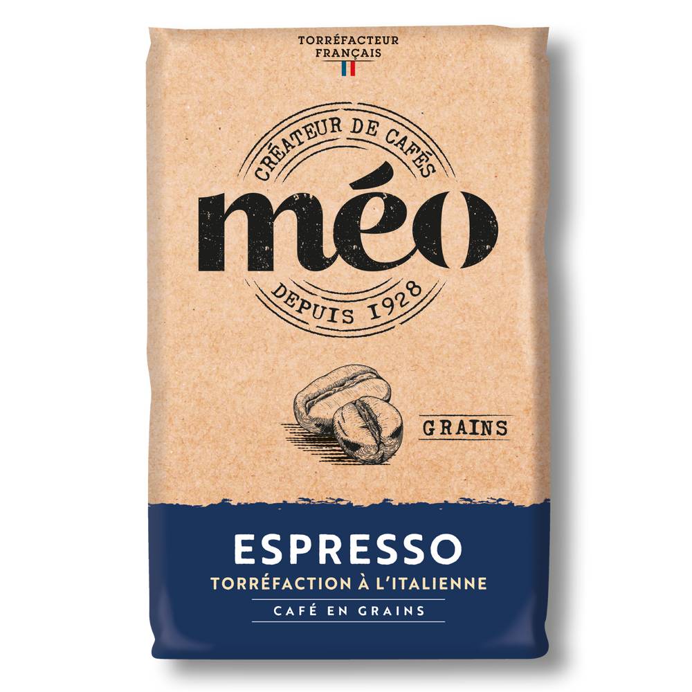 Cafés Méo - Espresso café en grains (1 kg)