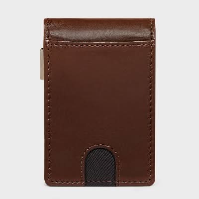 Goodfellow & Co. Rfid Bifold Wallet With Money Clip, Brown