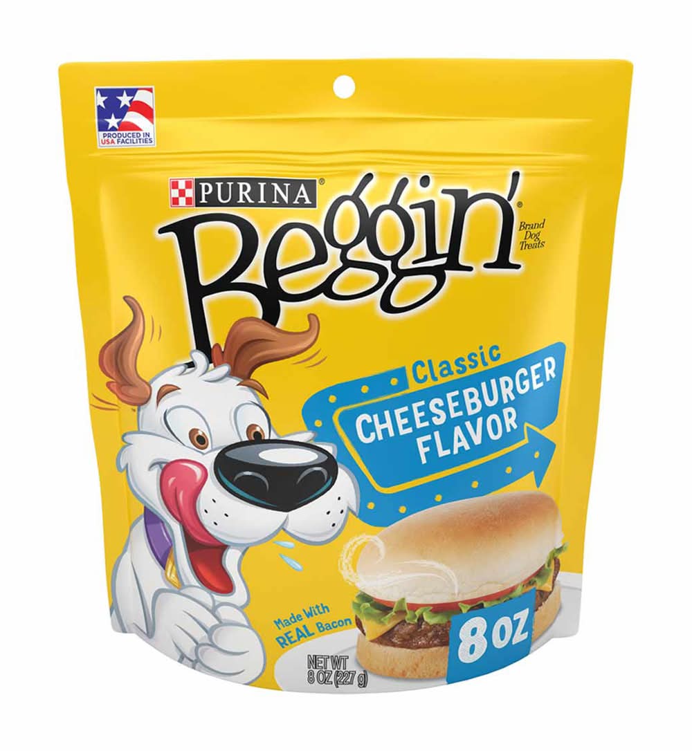 Purina Beggin? Dog Treats Classic Cheeseburger Flavor Dog Treats Pouch