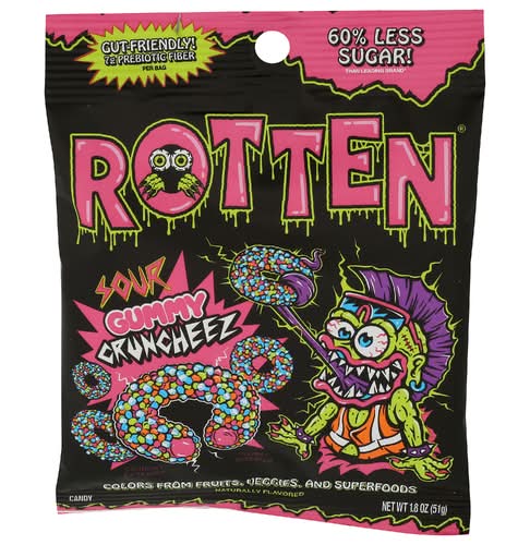 Rotten Sour Gummy Cruncheez Candy