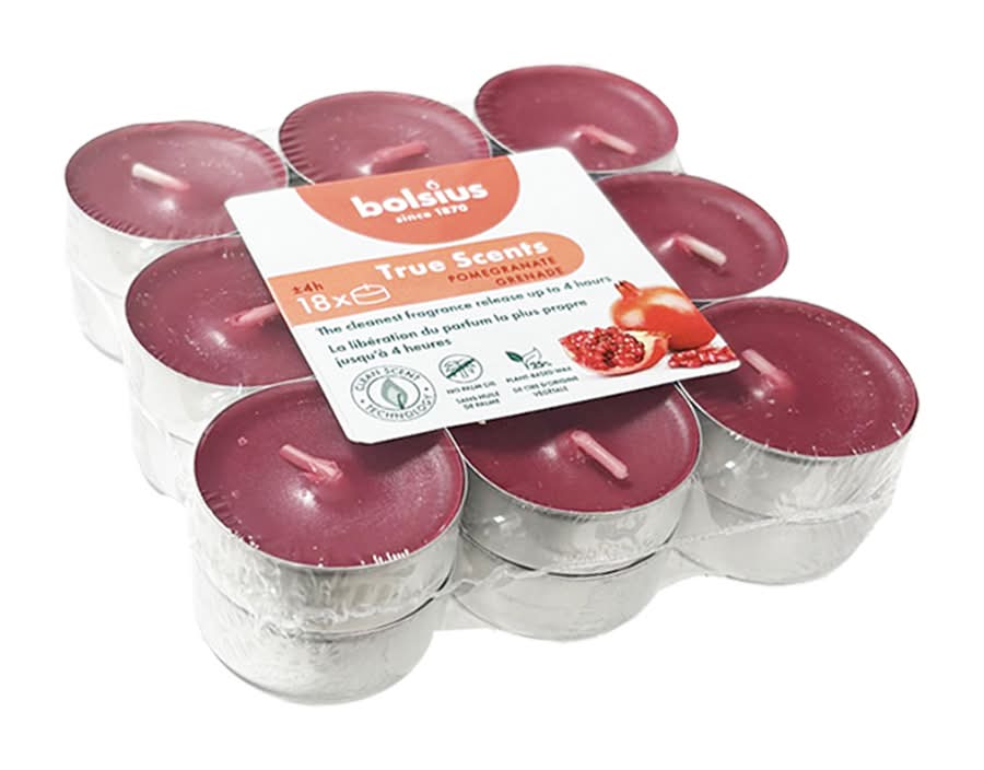 Bolsius Chauffe-Plat Grenade - Bolsius Tealights Pomegranat
