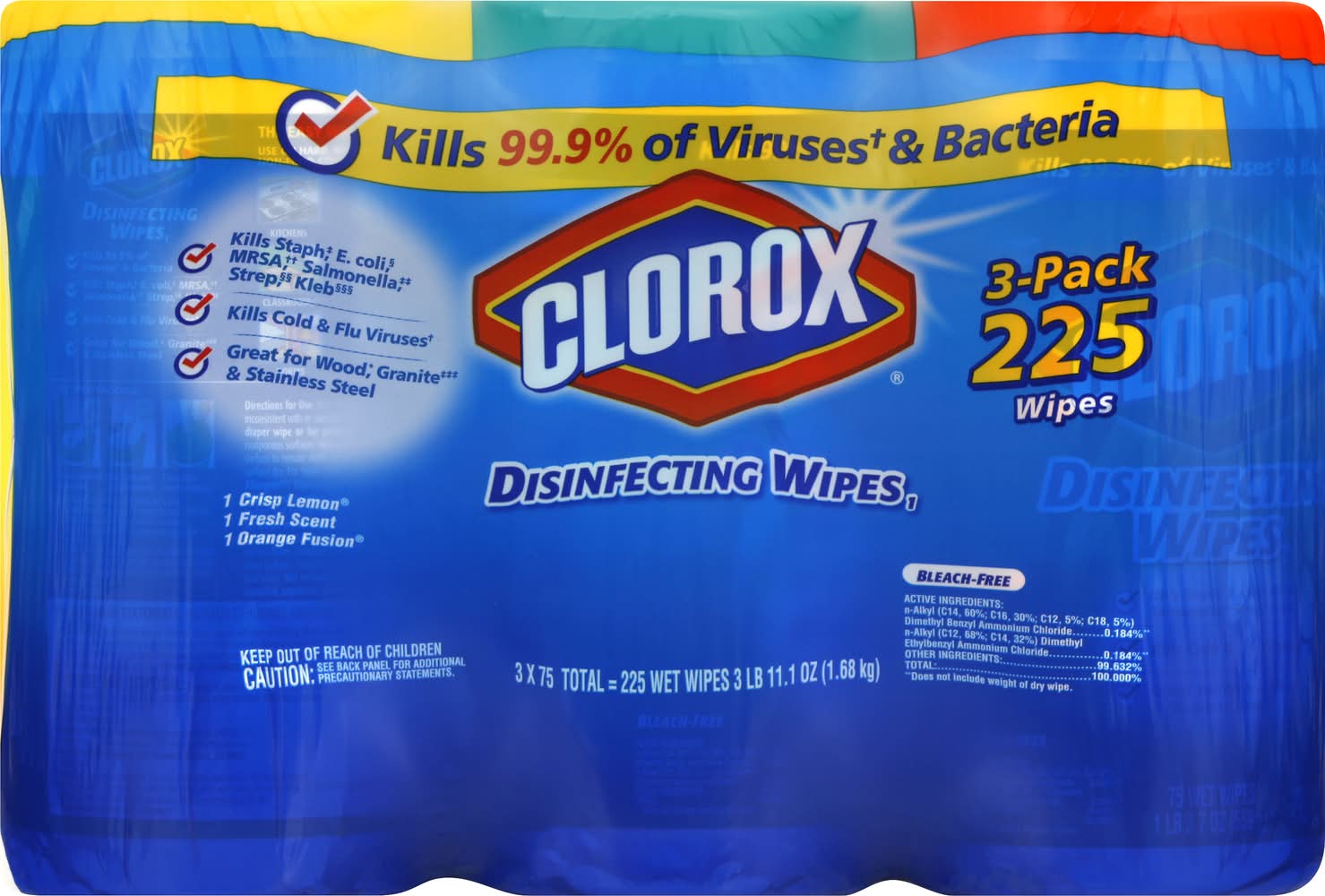 Clorox Disinfecting Wipes (11.1 oz, 225 ct)