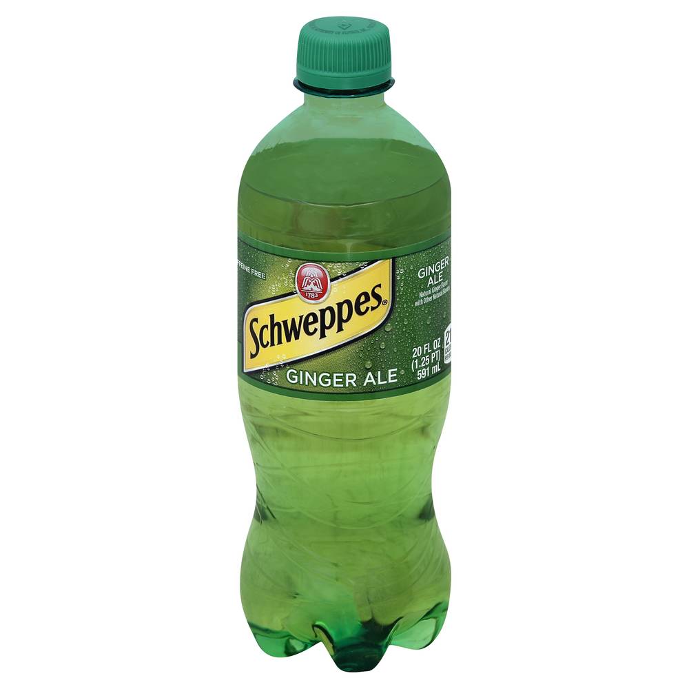 Schweppes Caffeine Free Ginger Ale Soda (20 fl oz)