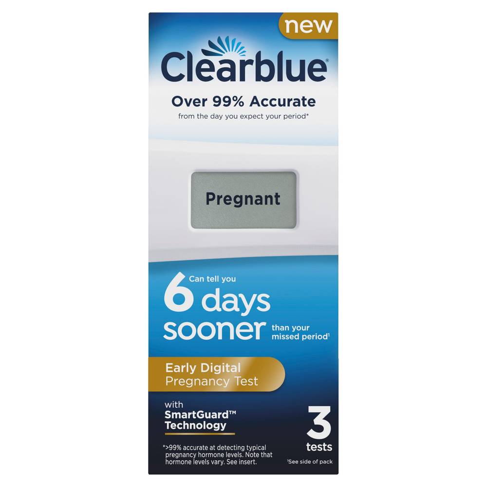 Clearblue Early Digital Pregnancy Test, Early Detection at Home Pregnancy Test, 3 CT