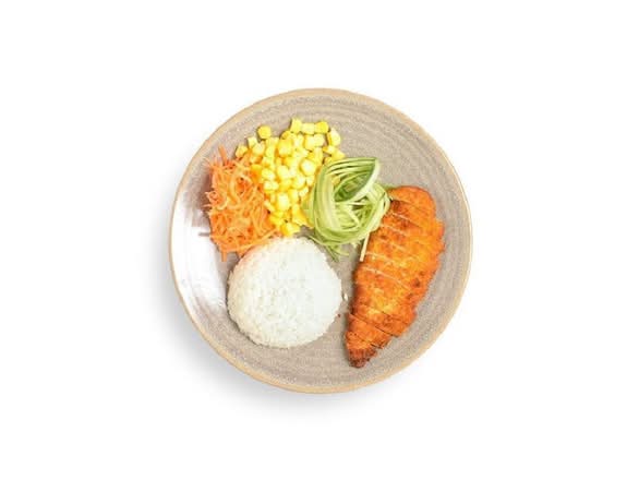 kids chicken katsu with katsu curry sauce