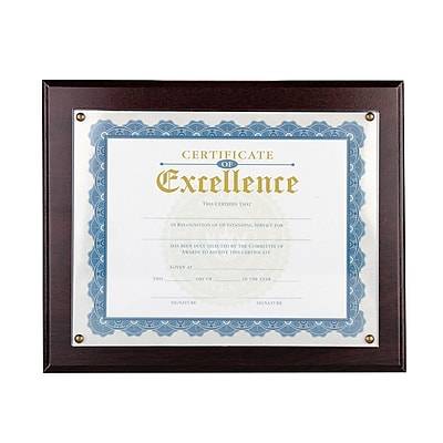 V-Light Wood Award Presentation Plaque, Mahogany